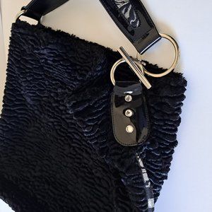 Handbag purse Black and Silver by Colin + Colette 13 long by 5 wide by 14 tall
